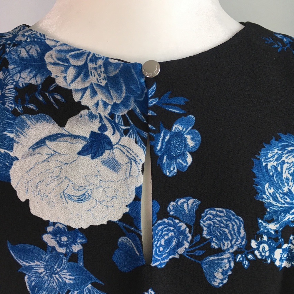 NEW Vince Camuto Floral Print Black Tank Top S - Picture 7 of 8